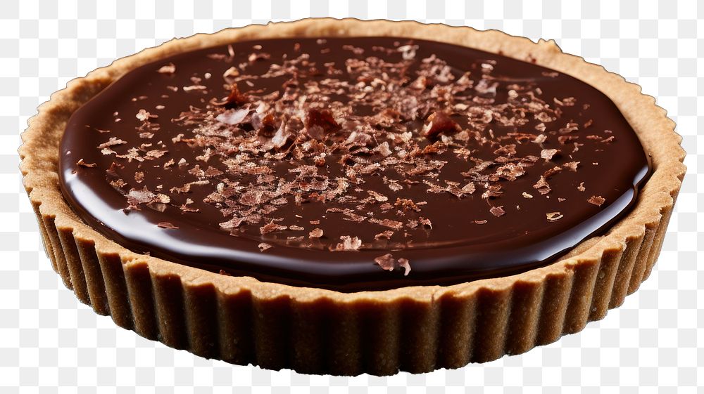 PNG Chocolate tart dessert cupcake. AI generated Image by rawpixel.