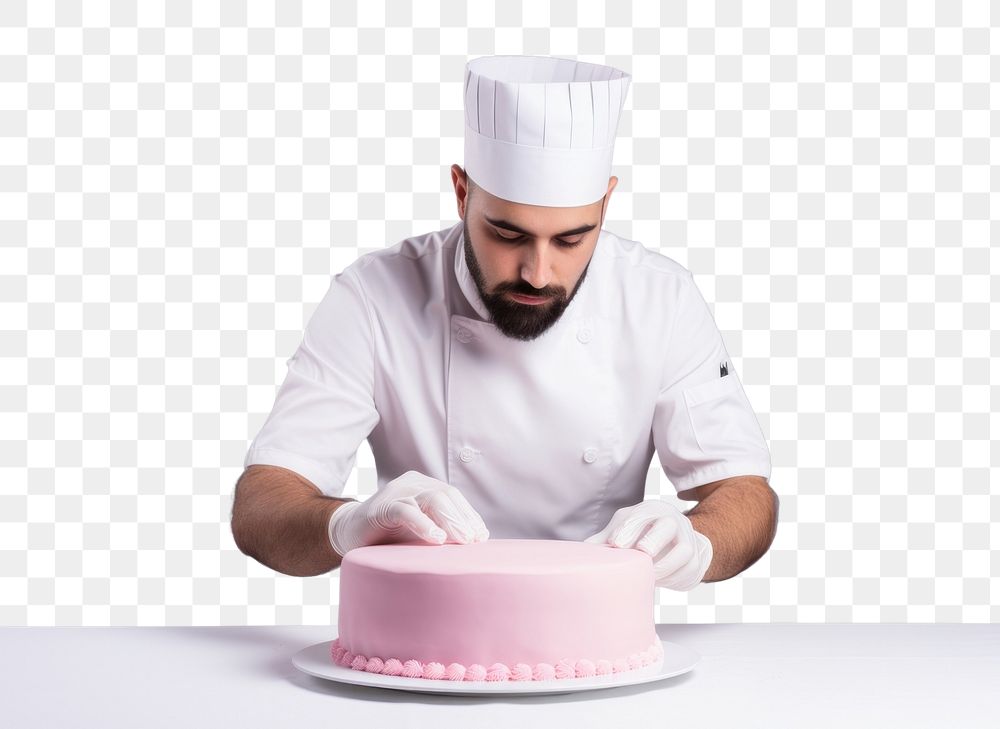 PNG Cake chef dessert icing. AI generated Image by rawpixel.