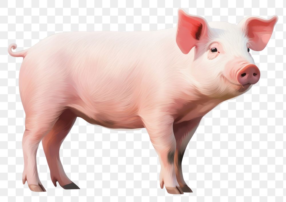 PNG Pig mammal animal pink. 