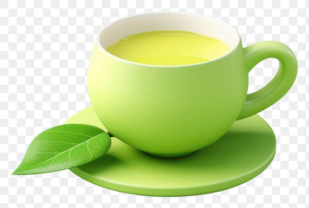 PNG Drink tea saucer green. AI generated Image by rawpixel.