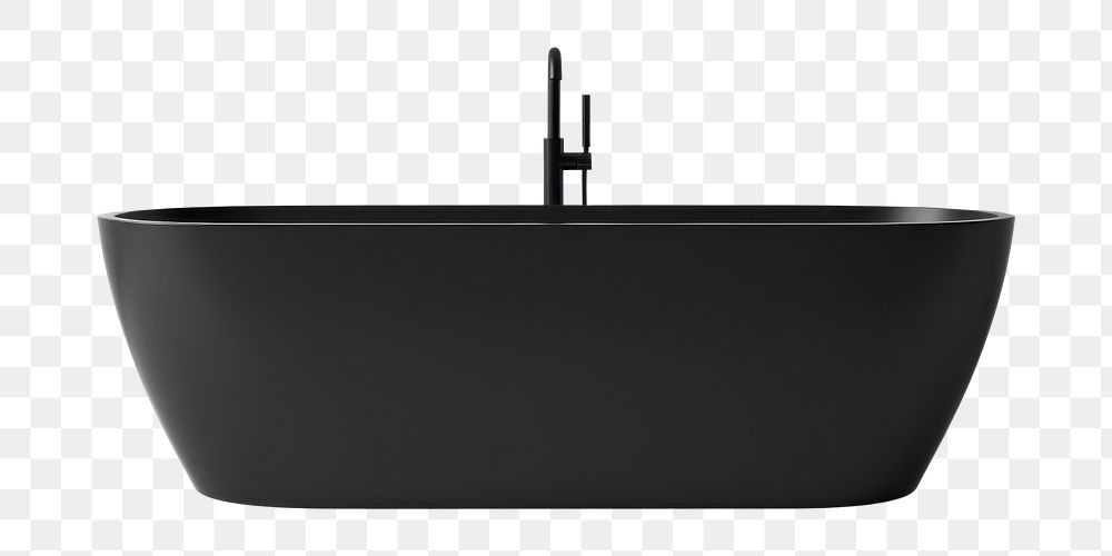 PNG Bathtub black sink simplicity. AI generated Image by rawpixel.