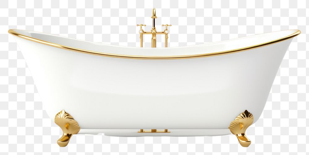 PNG Bathtub gold transparent background bathroom. AI generated Image by rawpixel.