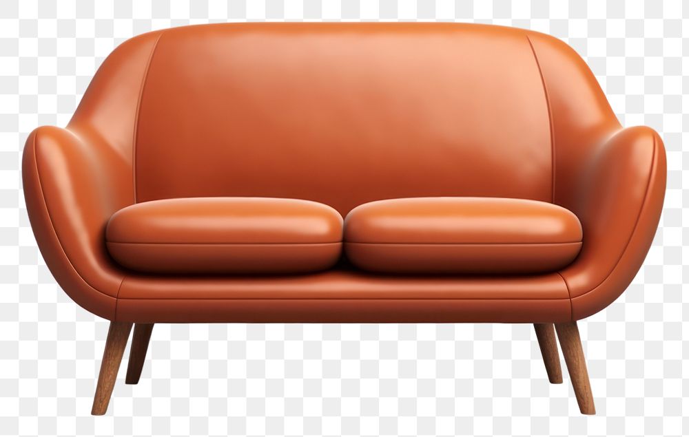 PNG Furniture armchair brown sofa. 