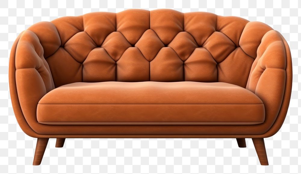 PNG Furniture armchair brown sofa. AI generated Image by rawpixel.