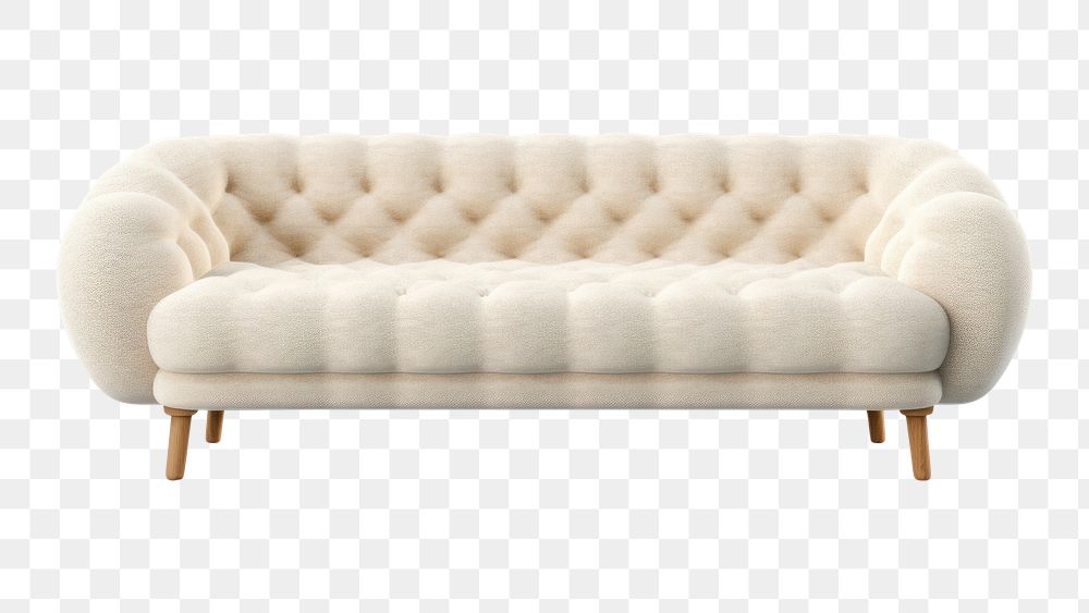 PNG Furniture sofa white background comfortable. 