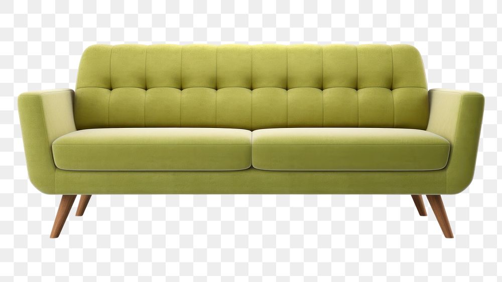 PNG  Furniture cushion chair green. AI generated Image by rawpixel.