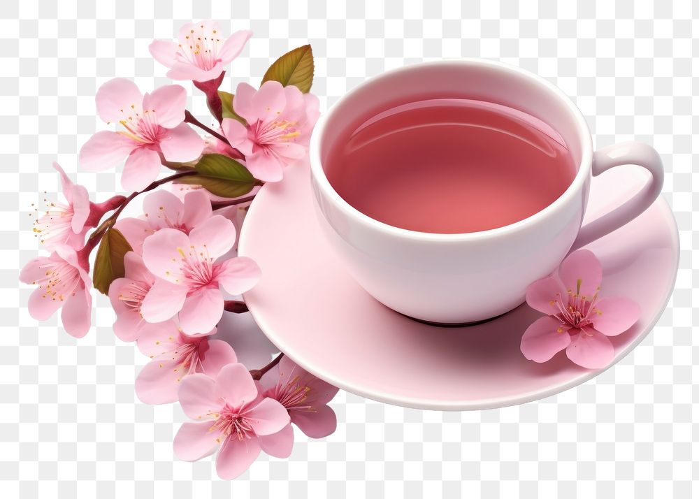PNG Flower tea blossom drink. AI generated Image by rawpixel.