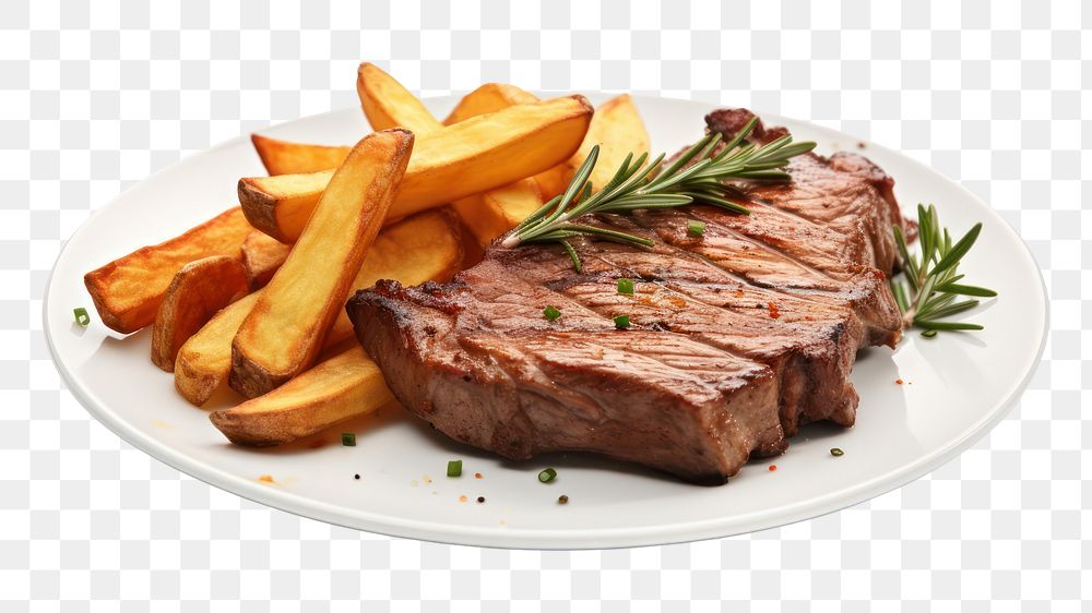 PNG Plate beef steak slice