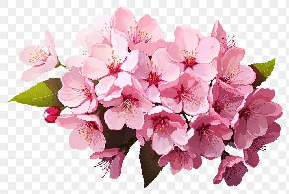 PNG Blossom flower cherry plant. 