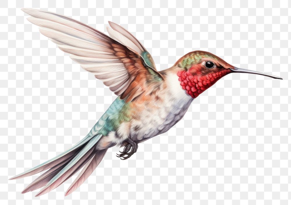 PNG Hummingbird animal flying wildlife. AI generated Image by rawpixel.