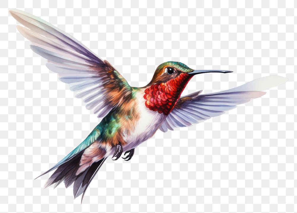 PNG Hummingbird animal flying wildlife. AI generated Image by rawpixel.