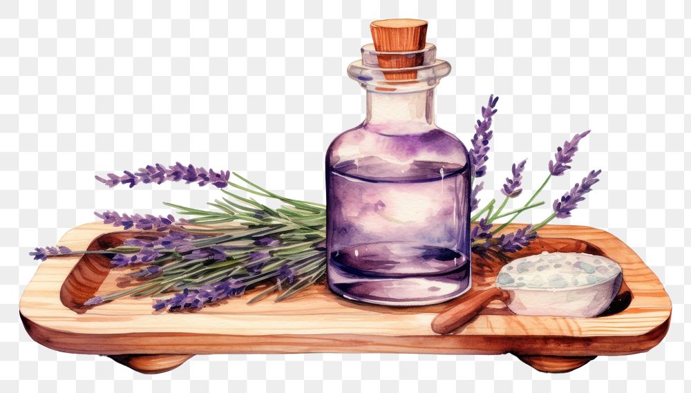 PNG Lavender bottle perfume plant. AI generated Image by rawpixel.