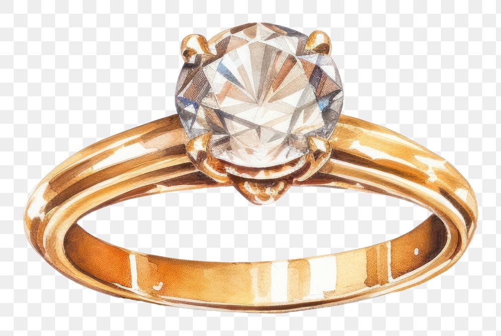 PNG Ring jewelry diamond gold. AI generated Image by rawpixel.