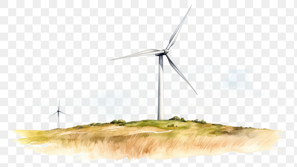 PNG Turbine windmill outdoors machine. AI generated Image by rawpixel.