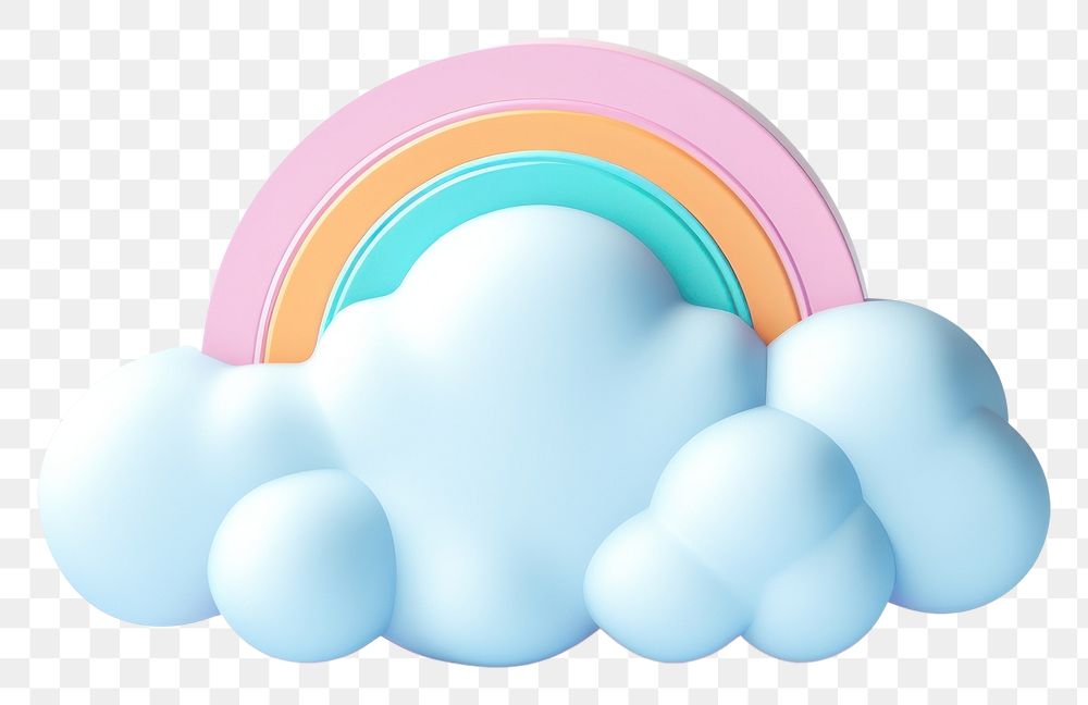 PNG Rainbow cloud spectrum idyllic. AI generated Image by rawpixel.