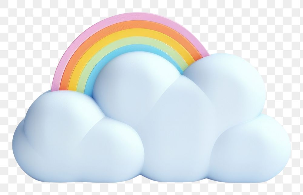 PNG Rainbow cloud idyllic nature. AI generated Image by rawpixel.