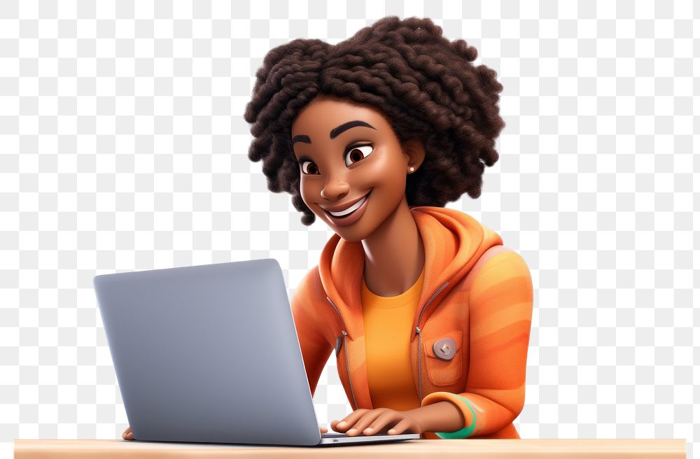 PNG Laptop computer smiling adult. 