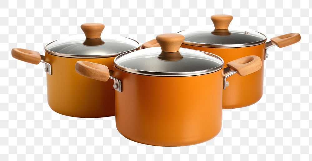 PNG Pot white background appliance saucepan. AI generated Image by rawpixel.