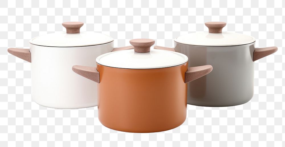 PNG Pottery white background container variation. AI generated Image by rawpixel.