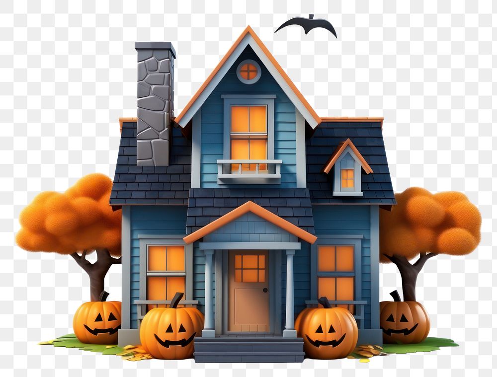 PNG House architecture halloween building. AI generated Image by rawpixel.