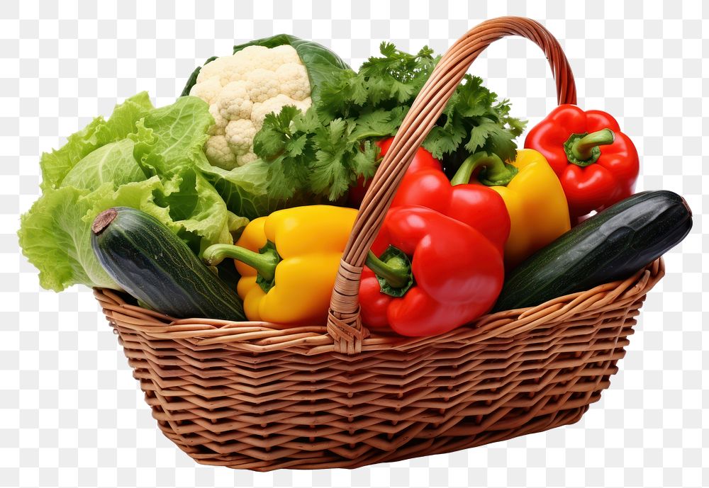 PNG Vegetable basket cauliflower plant. | Free PNG - rawpixel
