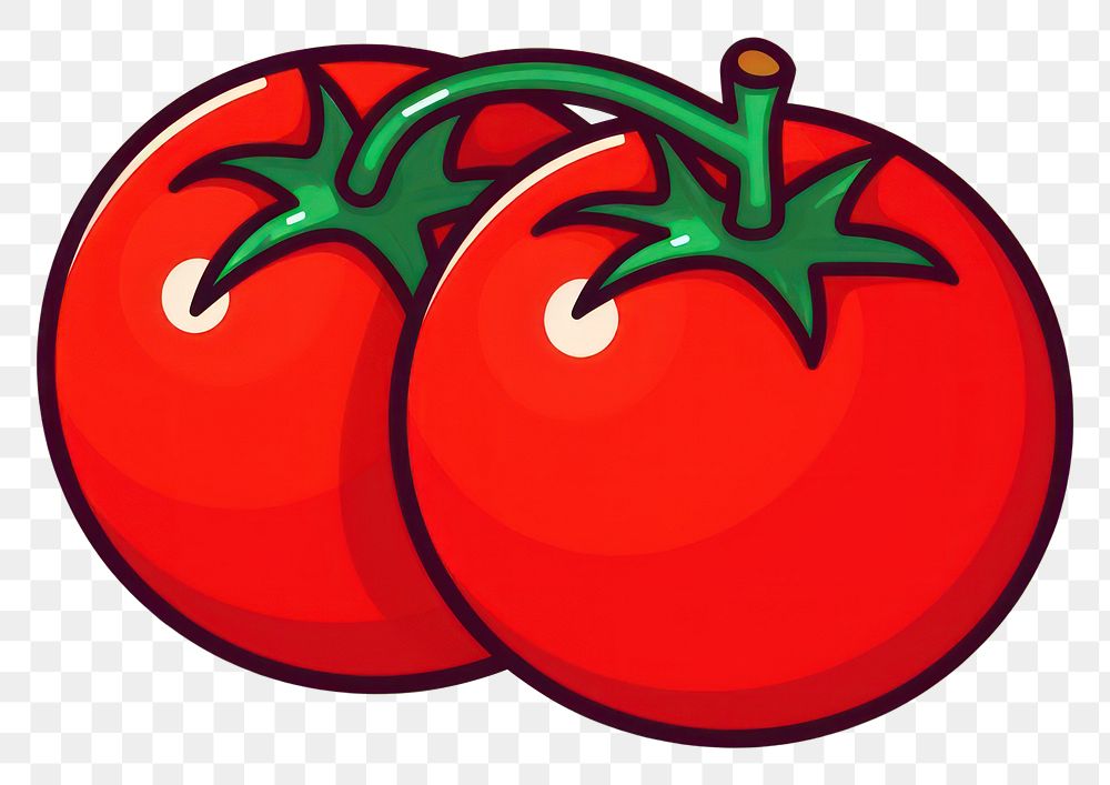 PNG Tomato vegetable cartoon plant. 