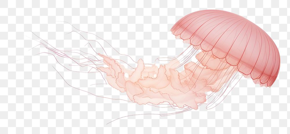 PNG Jellyfish animal invertebrate transparent background