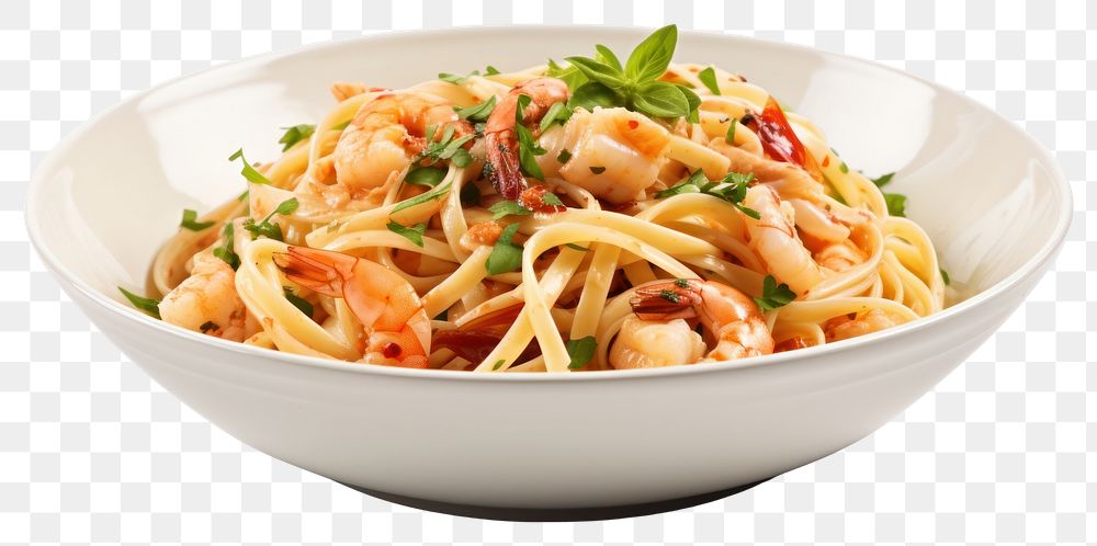 PNG Seafood spaghetti linguine noodle transparent background