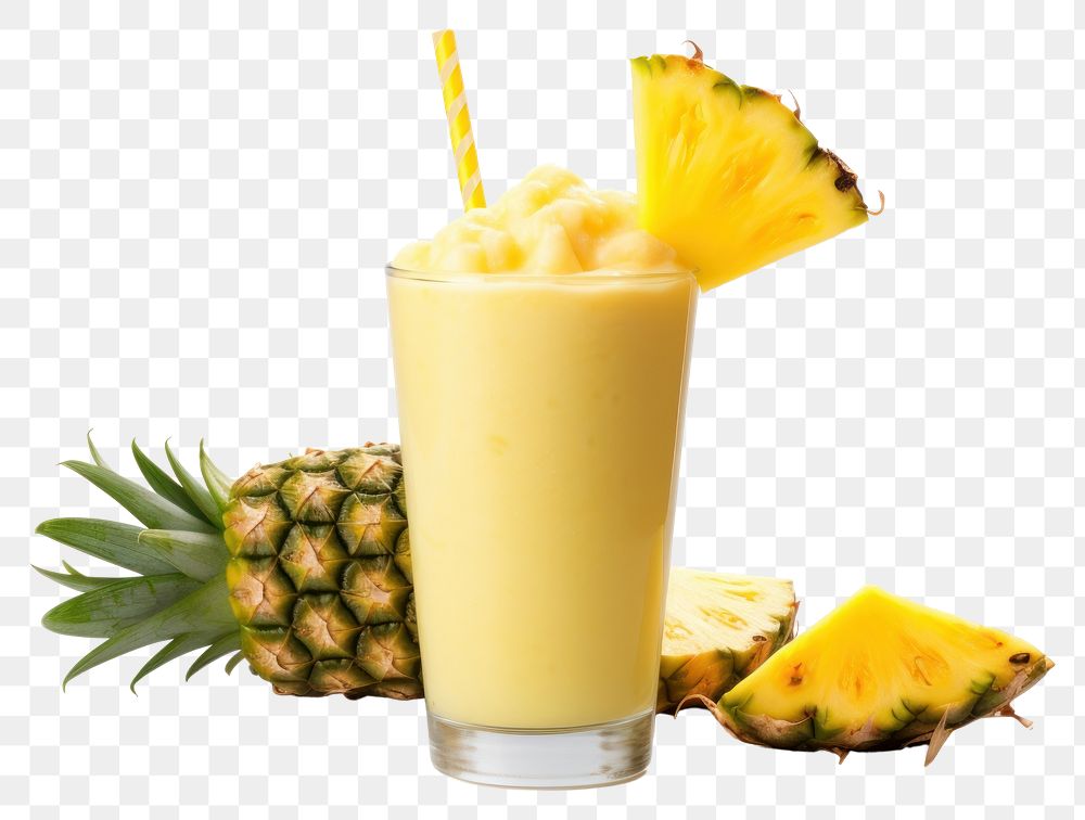 PNG  Pineapple smoothie fruit juice. AI generated Image by rawpixel.
