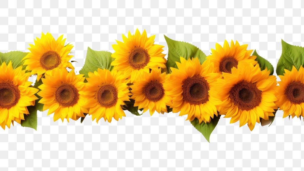 PNG Flower sunflower plant white background. AI generated Image by rawpixel.