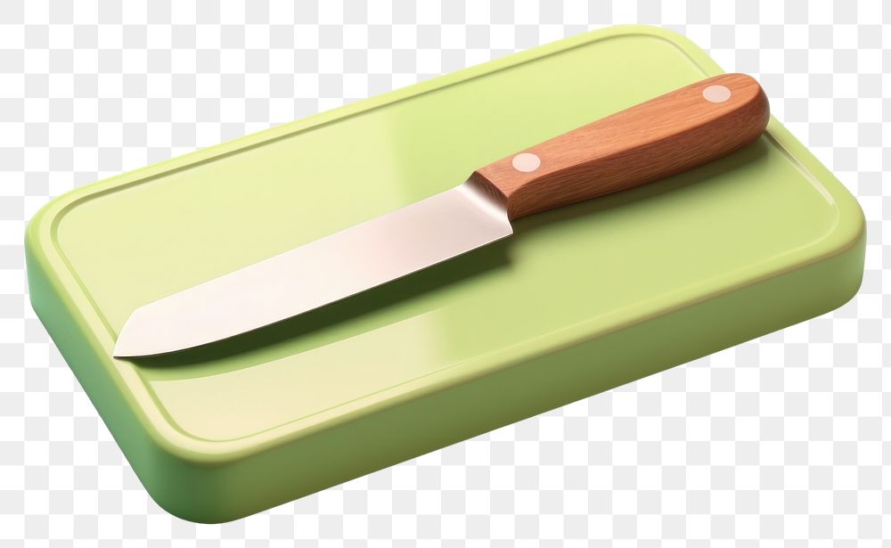 PNG Knife blade green food. AI generated Image by rawpixel.