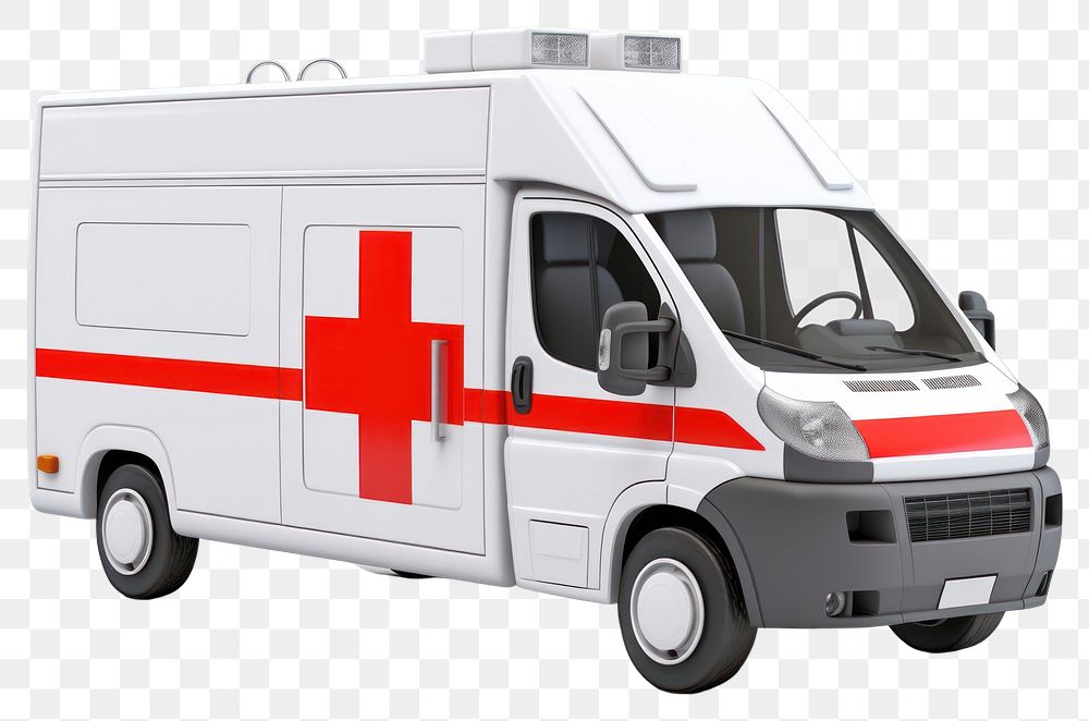 PNG Van ambulance emergency vehicle. AI generated Image by rawpixel.