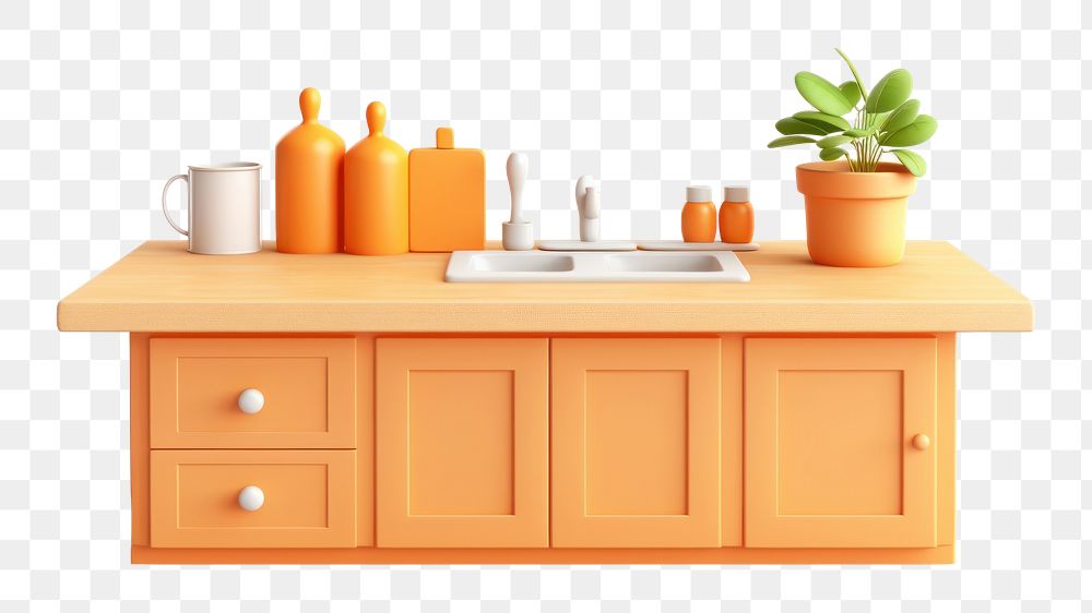 PNG Furniture cabinet kitchen sink. AI generated Image by rawpixel.