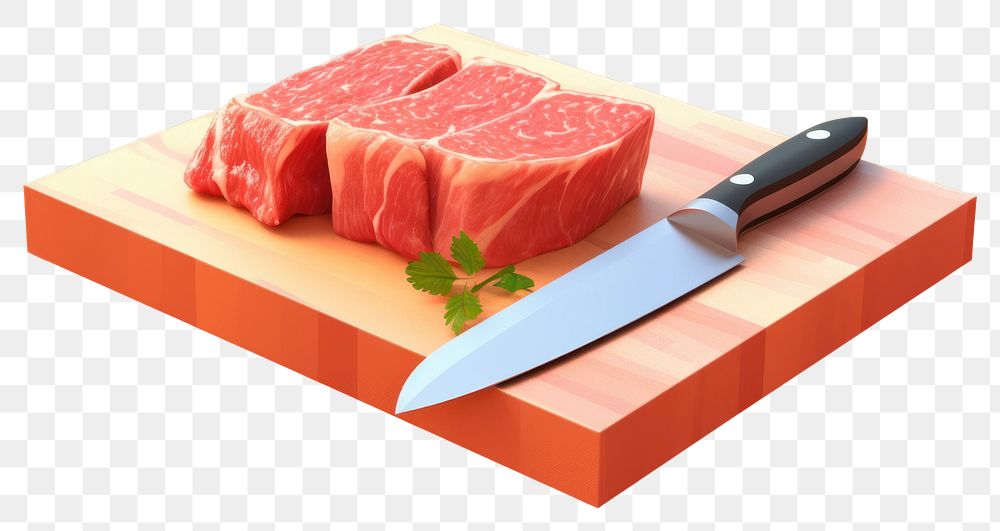 PNG Knife meat chopping food. AI generated Image by rawpixel.