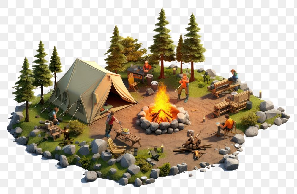 PNG Camping fire outdoors building transparent background