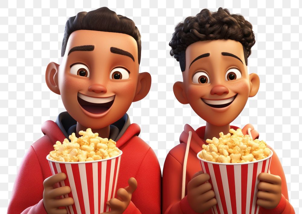 PNG Popcorn smiling cartoon snack. AI generated Image by rawpixel.