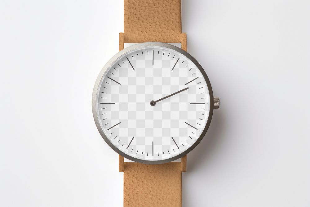 Wristwatch png transparent mockup