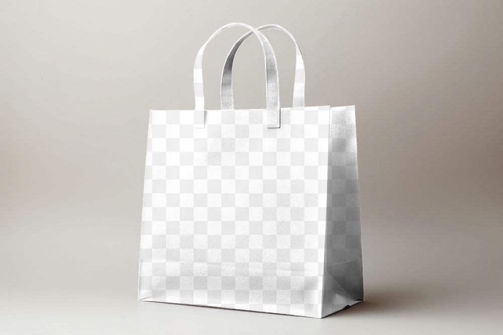 Shopping handbag png, transparent mockup