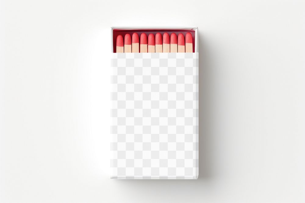 Match box png transparent mockup