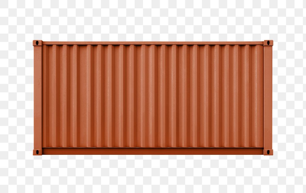 Shipping container png, cargo storage, transparent background