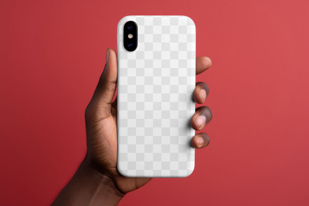 Mobile phone case png transparent mockup