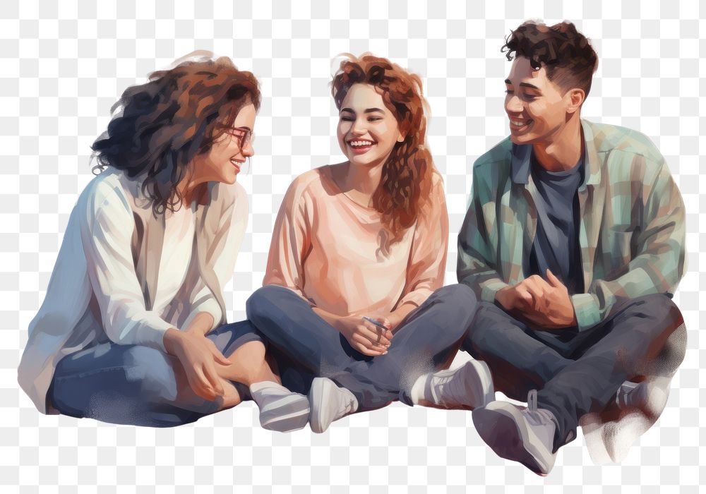 PNG Laughing sitting adult happy. AI generated Image by rawpixel.