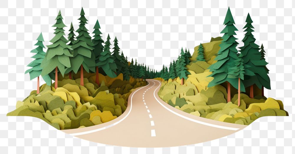 PNG  Road landscape outdoors nature. AI generated Image by rawpixel.