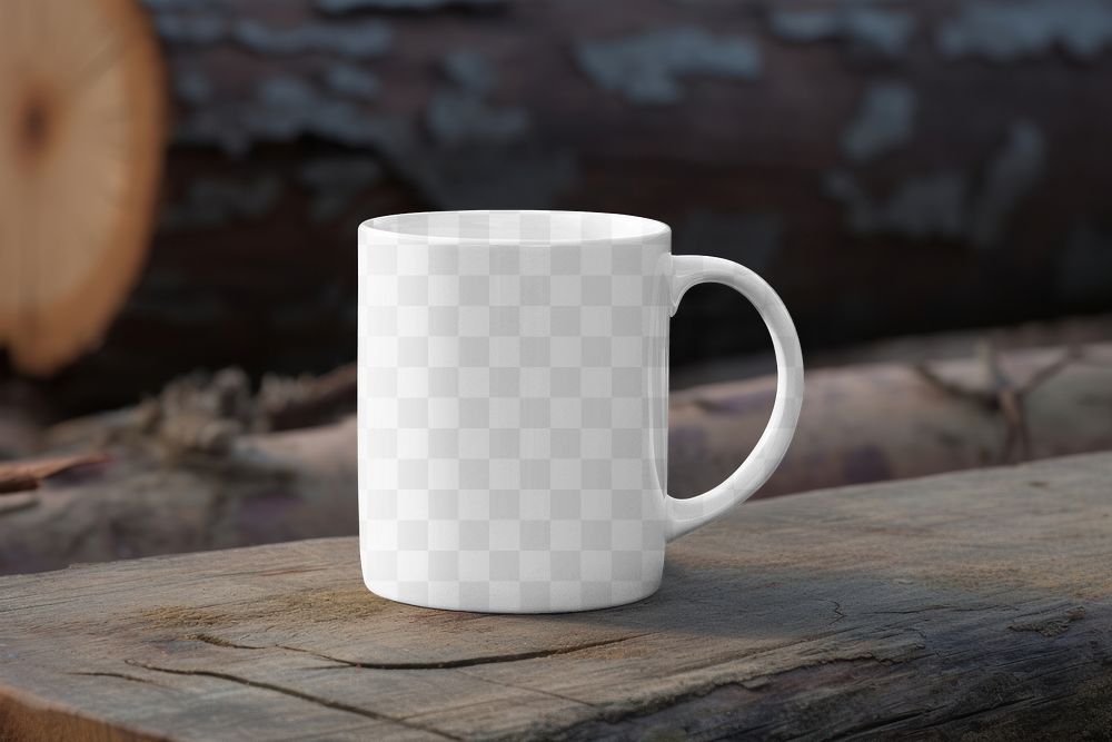 Coffee mug png transparent mockup