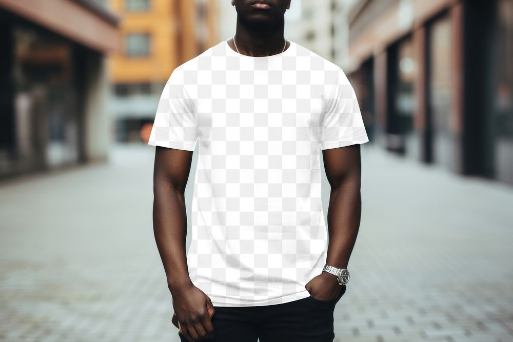 T-shirt png transparent mockup, casual fashion