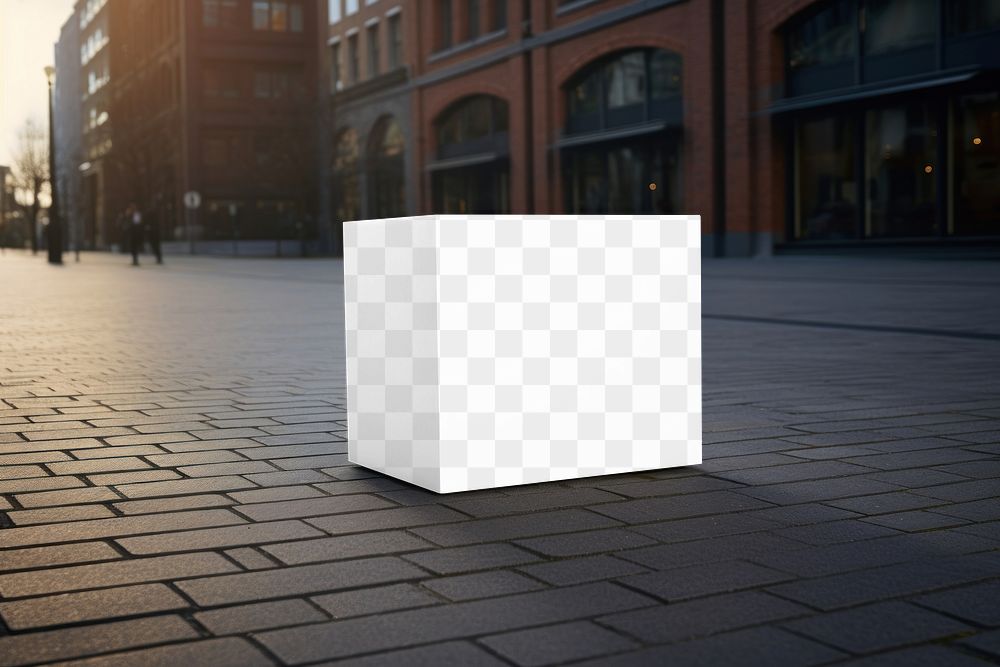 Cardboard box png transparent mockup