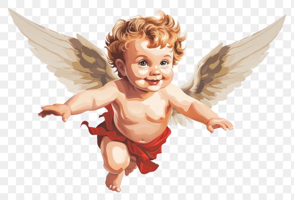 PNG Angel baby transparent background representation. AI generated Image by rawpixel.