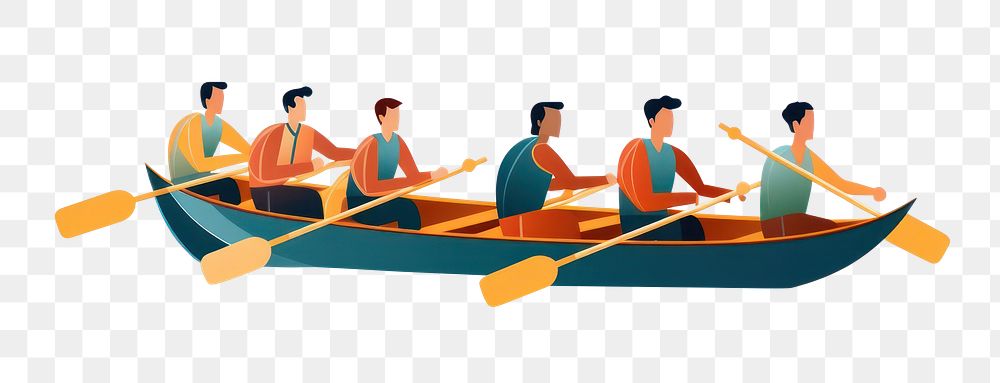 PNG  Canoeing vehicle rowboat paddle. AI generated Image by rawpixel.
