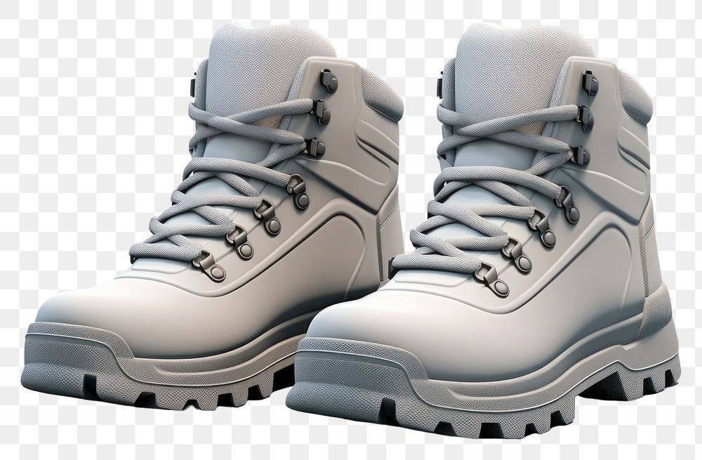 PNG Hiking boots footwear white shoe. AI generated Image by rawpixel.