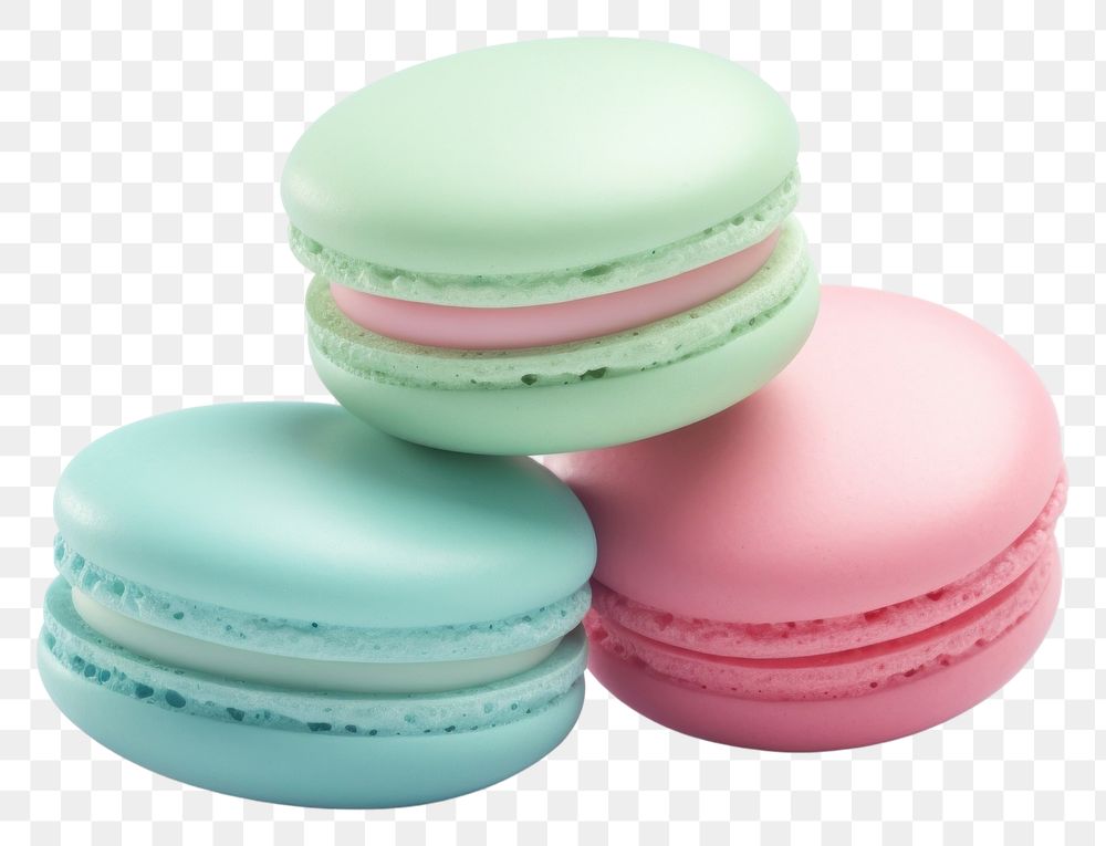 PNG Macarons food pink white background. AI generated Image by rawpixel.